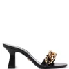 ( Nouvelle Collection ) Versace Mules Medusa Chain 1B00V NERO - ORO VERSACE