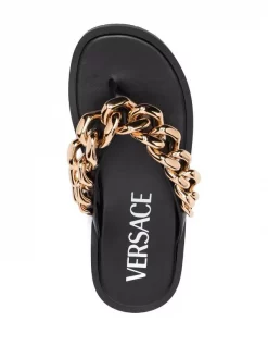 ( Nouvelle Collection ) Versace Tongs à Détails De Chaînes 1B00V Nero Oro Versace 7 ( Nouvelle Collection ) Versace Tongs à Détails De Chaînes 1B00V Nero Oro Versace -Pas Cher Versace Boutique 17323305 37696615 600