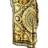 ( Nouvelle Collection ) Versace Robe De Plage En Soie à Imprimé Barocco 5B000 BLACK+GOLD