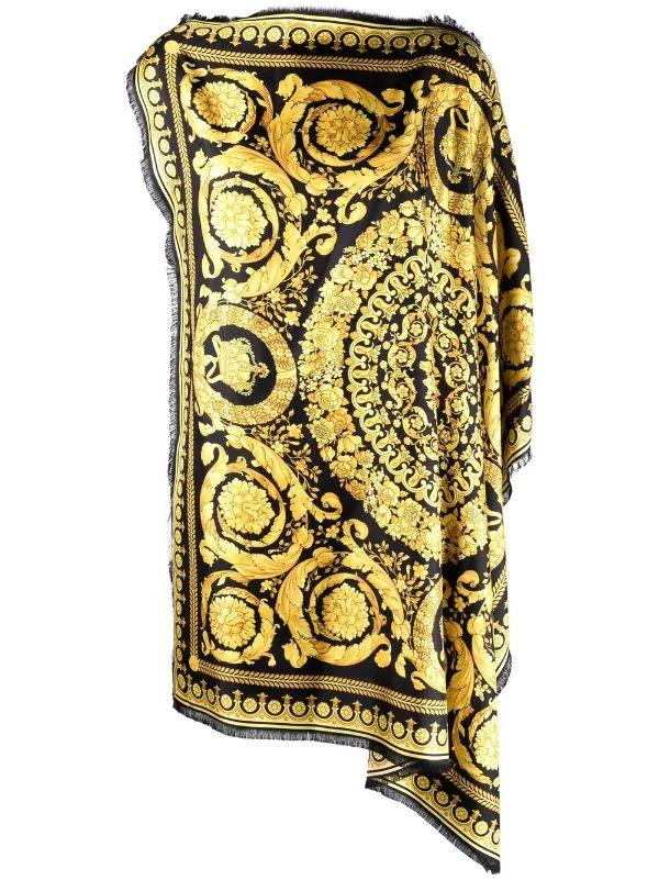 ( Nouvelle Collection ) Versace Robe De Plage En Soie à Imprimé Barocco 5B000 BLACK+GOLD 1 ( Nouvelle Collection ) Versace Robe De Plage En Soie à Imprimé Barocco 5B000 BLACK+GOLD