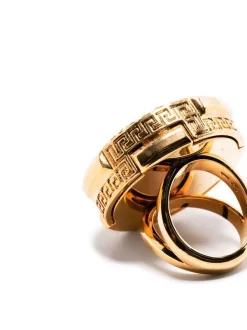 ( Nouvelle Collection ) Versace Bague Greca à Ornements Strassés Femme -Pas Cher Versace Boutique 17331876 37709083 600