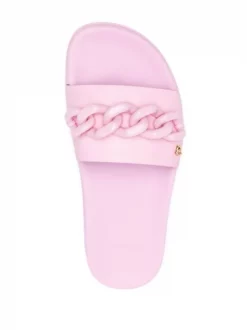 ( Nouvelle Collection ) Versace 1PB9V CANDY-ORO VERSACE Claquettes à Détail De Chaîne Femme -Pas Cher Versace Boutique 17332963 38694937 600