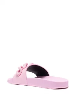 ( Nouvelle Collection ) Versace 1PB9V CANDY-ORO VERSACE Claquettes à Détail De Chaîne Femme -Pas Cher Versace Boutique 17332963 38694938 600