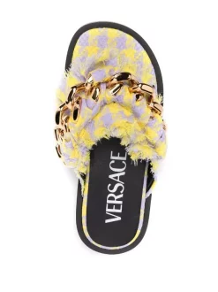 ( Nouvelle Collection ) Versace Tongs à Détail De Chaîne Femme -Pas Cher Versace Boutique 17332967 37851810 600