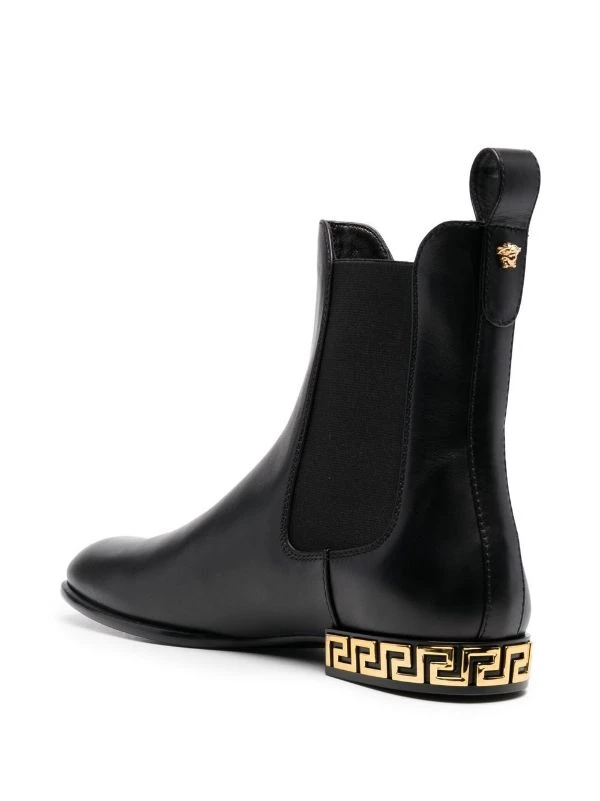 Versace 1B00V NERO - ORO VERSACE Bottines Chelsea Greca Femme 3 Versace 1B00V NERO - ORO VERSACE Bottines Chelsea Greca Femme – Image 3