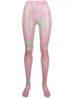( Nouvelle Collection ) Versace Legging Tie-dye à Imprimé Greca Femme