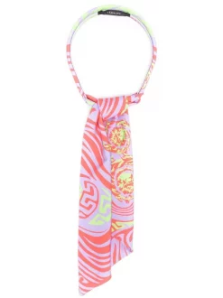 ( Nouvelle Collection ) Versace 5R140 CORAL+ORCHID Serre-tête à Imprimé Abstrait Femme