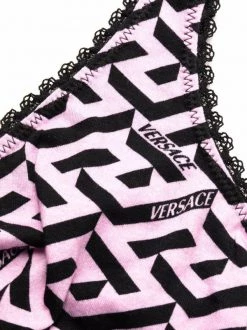 ( Nouvelle Collection ) Versace 5P210 CANDY+BLACK Soutien-gorge à Imprimé La Greca Femme -Pas Cher Versace Boutique 17332990 37712596 600