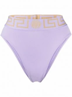 ( Positively Conscious ) Versace 1L310 LILAC Bas De Bikini à Bande Greca Femme