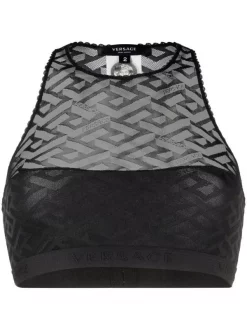 Versace Débardeur Imprimé Greca à Col Rond Femme