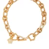 ( Nouvelle Collection ) Versace 4J090 VERSACE GOLD - CRYSTAL Collier La Medusa à Ornements En Cristal Femme