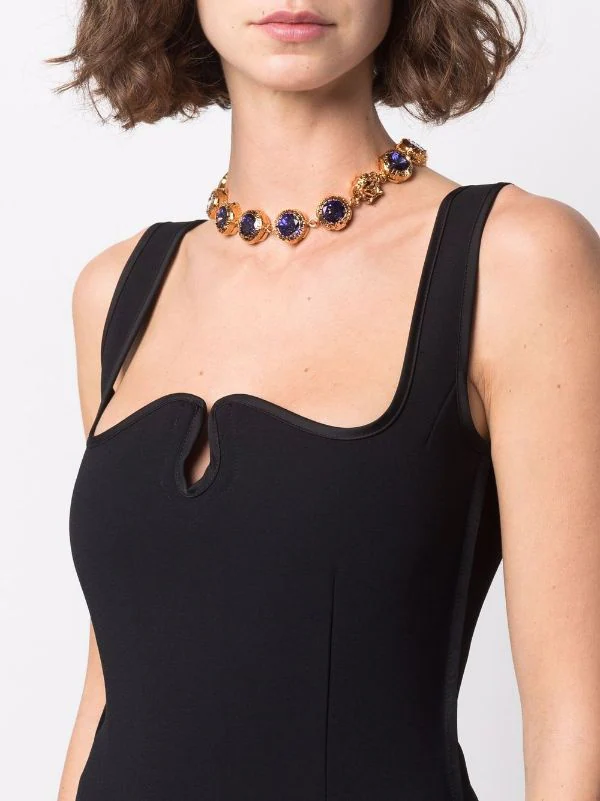 ( Nouvelle Collection ) Versace Collier La Medusa à Ornements Strassés Femme 2 ( Nouvelle Collection ) Versace Collier La Medusa à Ornements Strassés Femme – Image 2