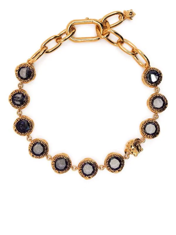 ( Nouvelle Collection ) Versace Collier La Medusa à Ornements Strassés Femme 1 ( Nouvelle Collection ) Versace Collier La Medusa à Ornements Strassés Femme