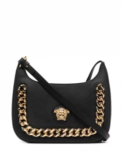 ( Nouvelle Collection ) Versace Sac Porté épaule Medusa Head 1B00V BLACK + VERSACE GOLD