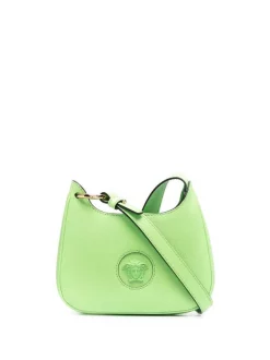 ( Access Edit ) Versace 1GA3V NEON GREEN - NEON GREEN- ORO VERSACE Sac Porté épaule La Medusa En Cuir Femme
