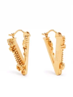 ( Nouvelle Collection ) Versace 3J000 VERSACE GOLD Boucles D'oreilles Virtus Barocco Femme