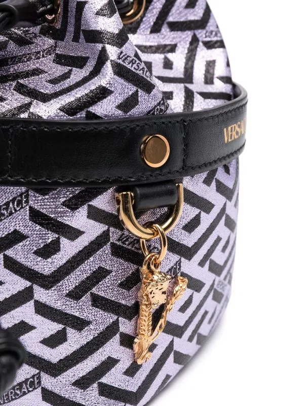 ( Nouvelle Collection ) Versace Sac Seau La Greca Métallisé Femme 4 ( Nouvelle Collection ) Versace Sac Seau La Greca Métallisé Femme – Image 4