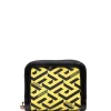 Versace Petit Portefeuille La Greca Signature 5Y09V PINEAPPLE+BLACK+ORO VERSACE