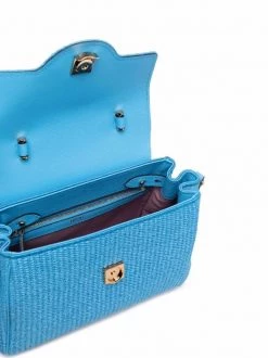 Versace 1U38V BLUE Sac à Main La Medusa En Raphia Femme -Pas Cher Versace Boutique 17333741 37725664 600