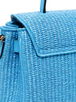 Versace 1U38V BLUE Sac à Main La Medusa En Raphia Femme -Pas Cher Versace Boutique 17333741 37725666 600