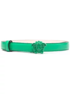 ( Nouvelle Collection ) Versace 1G57V BRIGHT GREEN - BRIGHT GREEN - VERSACE GOLD Ceinture En Cuir à Motif Medusa Femme