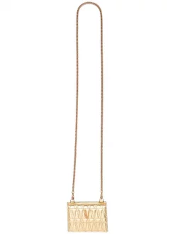 ( Nouvelle Collection ) Versace Portefeuille Matelassé à Bride En Chaîne 1X00V GOLD VERSAGE GOLD