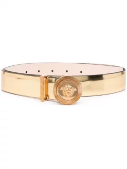 Versace 1X00V GOLD Ceinture Métallisée à Plaque Medusa Femme