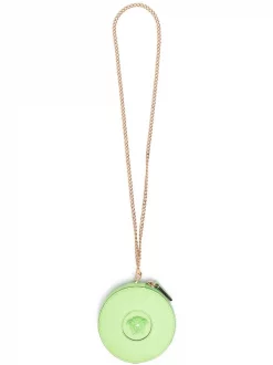 ( Nouvelle Collection ) Versace Porte-monnaie Medusa En Cuir 1GA3V NEON GREEN - NEON GREEN- ORO VERSACE