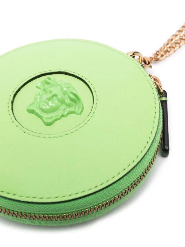 ( Nouvelle Collection ) Versace Porte-monnaie Medusa En Cuir 1GA3V NEON GREEN - NEON GREEN- ORO VERSACE 2 ( Nouvelle Collection ) Versace Porte-monnaie Medusa En Cuir 1GA3V NEON GREEN - NEON GREEN- ORO VERSACE – Image 2