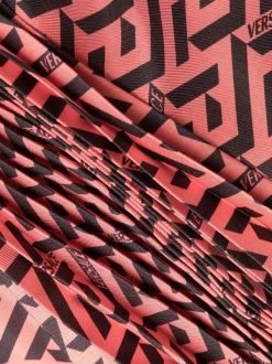 ( Nouvelle Collection ) Versace Robe-chemise La Greca En Soie 5P210 CANDY + BLACK -Pas Cher Versace Boutique 17333767 37892086 600