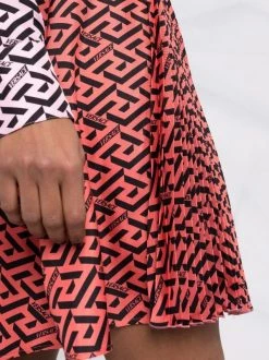 ( Nouvelle Collection ) Versace Robe-chemise La Greca En Soie 5P210 CANDY + BLACK -Pas Cher Versace Boutique 17333767 37893150 600