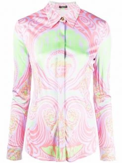 ( Nouvelle Collection ) Versace Chemise à Logo Medusa Imprimé Femme