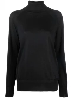 Versace Pull En Maille à Col Montant Femme