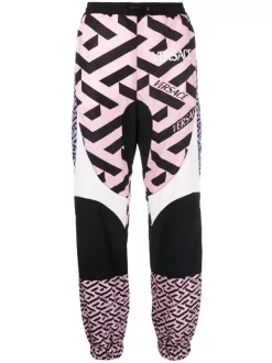 ( Nouvelle Collection ) Versace Pantalon De Jogging à Empiècements La Greca Femme