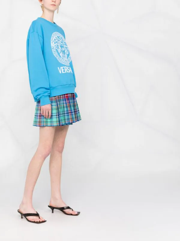 ( Nouvelle Collection ) Versace 1V440 SKY Sweat En Coton à Logo Imprimé Femme 4 ( Nouvelle Collection ) Versace 1V440 SKY Sweat En Coton à Logo Imprimé Femme – Image 4