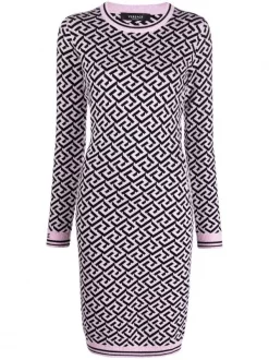( Nouvelle Collection ) Versace Robe La Greca Mi-longue Femme