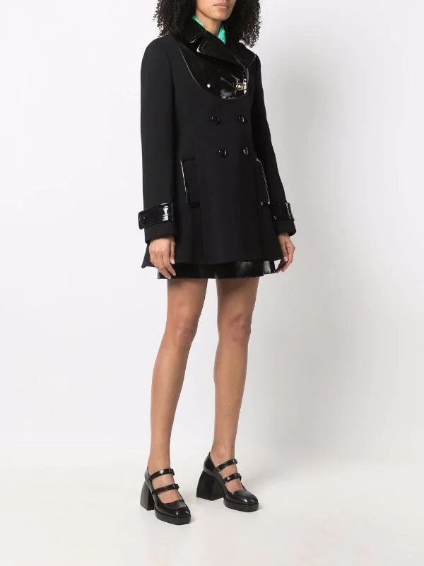 ( Nouvelle Collection ) Versace 1B000 BLACK Manteau Medusa En Laine Femme 3 ( Nouvelle Collection ) Versace 1B000 BLACK Manteau Medusa En Laine Femme – Image 3