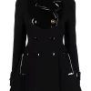 ( Nouvelle Collection ) Versace 1B000 BLACK Manteau Medusa En Laine Femme