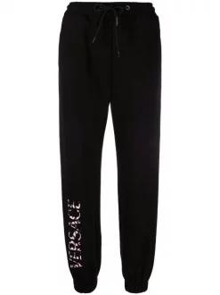 ( Nouvelle Collection ) Versace Pantalon De Jogging à Logo Appliqué Femme