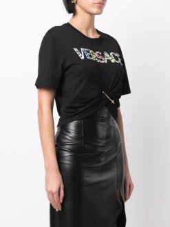 ( Nouvelle Collection ) Versace T-shirt à Détail D'épingle Femme -Pas Cher Versace Boutique 17333785 37216399 600