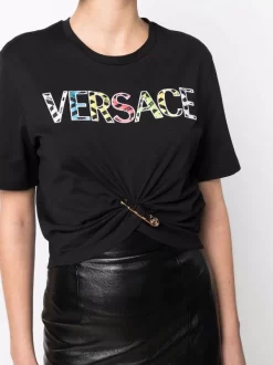( Nouvelle Collection ) Versace T-shirt à Détail D'épingle Femme -Pas Cher Versace Boutique 17333785 37216401 600