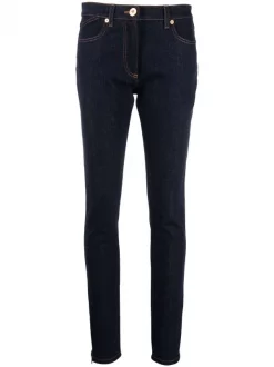 ( Nouvelle Collection ) Versace Jean Skinny à Taille Mi-haute 2D400 NAVY