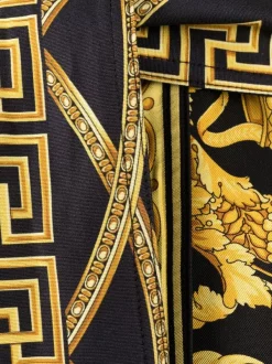 ( Nouvelle Collection ) Versace 5B090 BLACK GOLD Manteau Réversible à Imprimé La Coupe Des Dieux Barocco Femme -Pas Cher Versace Boutique 17333789 38693231 600