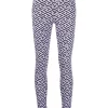 ( Nouvelle Collection ) Versace 5L160 ORCHID + BLACK Legging à Motif Monogrammé Femme