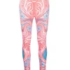 ( Nouvelle Collection ) Versace Legging Imprimé à Taille Haute 5P230 CANDY + CORAL