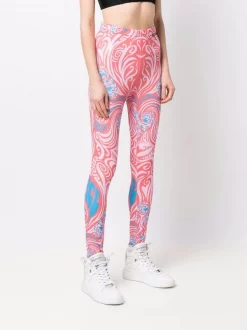 ( Nouvelle Collection ) Versace Legging Imprimé à Taille Haute 5P230 CANDY + CORAL -Pas Cher Versace Boutique 17333794 37170374 600