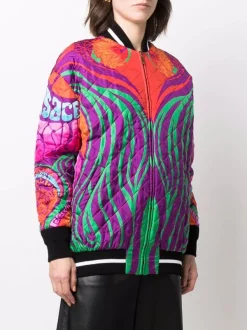 ( Nouvelle Collection ) Versace Veste Medusa Music à Design Réversible 5R010 ORANGE MULTICOLOR -Pas Cher Versace Boutique 17333797 37864171 600