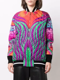 ( Nouvelle Collection ) Versace Veste Medusa Music à Design Réversible 5R010 ORANGE MULTICOLOR -Pas Cher Versace Boutique 17333797 37864200 600