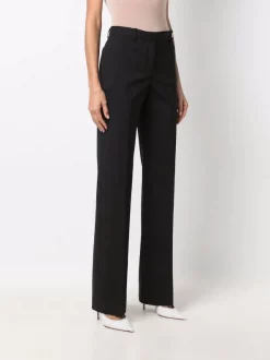 ( Nouvelle Collection ) Versace 1B000 BLACK Pantalon De Tailleur Ample à Pinces Femme -Pas Cher Versace Boutique 17333799 37715159 600