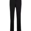( Nouvelle Collection ) Versace 1B000 BLACK Pantalon De Tailleur Ample à Pinces Femme